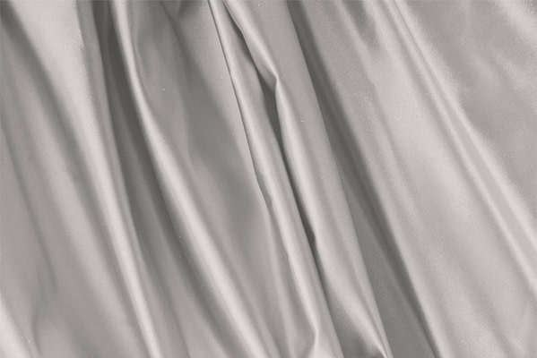 Pearl Silver Silk Duchesse Apparel Fabric