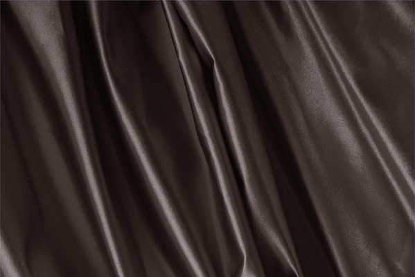 Dark Brown Silk Duchesse Apparel Fabric