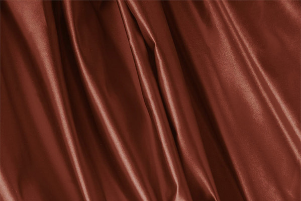 Burnt Brown Silk Duchesse Apparel Fabric