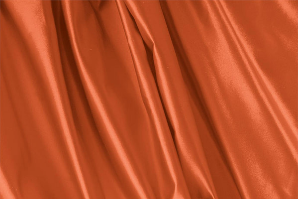 Lobster Orange Silk Duchesse Apparel Fabric