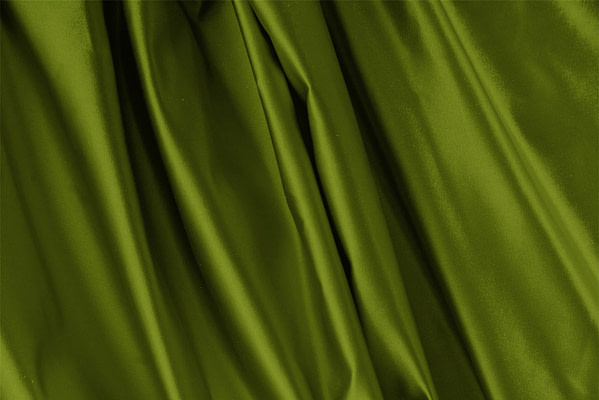 Moss Green Silk Duchesse Apparel Fabric