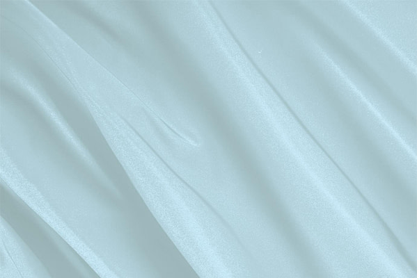 Light blue radzemire fabric in pure silk for dressmaking