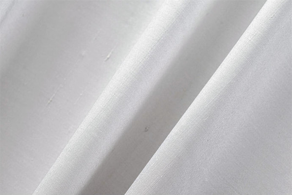 Lily White Cotton, Silk Double Shantung Apparel Fabric