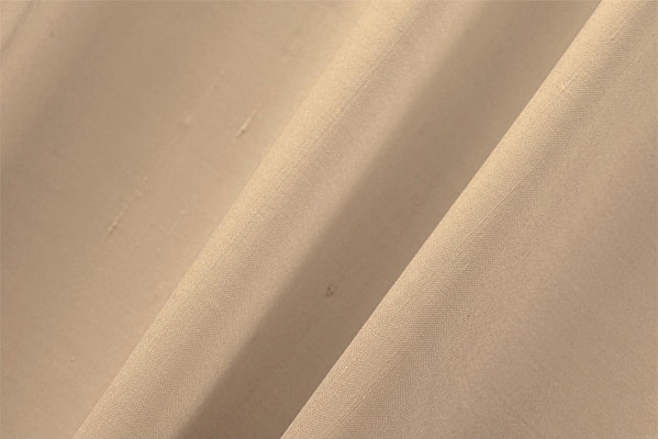 Biscuit Beige Cotton, Silk Double Shantung Apparel Fabric