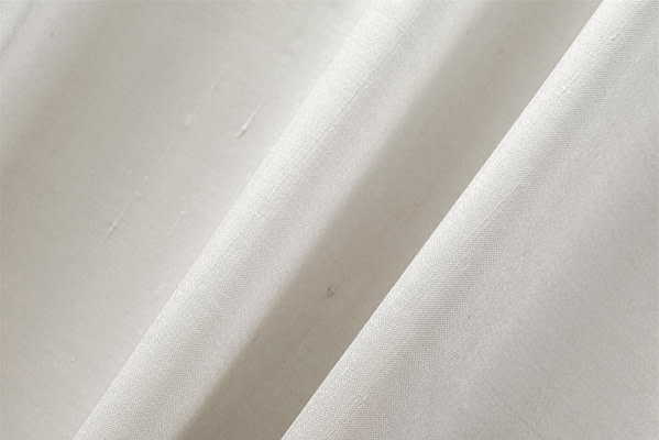 Tissu Couture Double Shantung Blanc banane en Coton, Soie