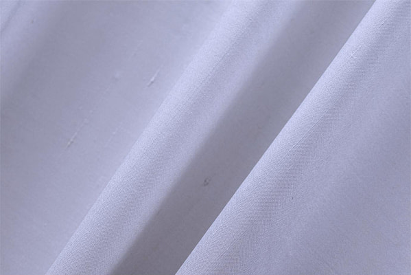 Tissu Couture Double Shantung Bleu ciel en Coton, Soie
