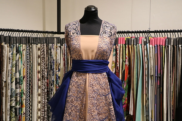 Beige Cotone, Poliestere Apparel Fabric