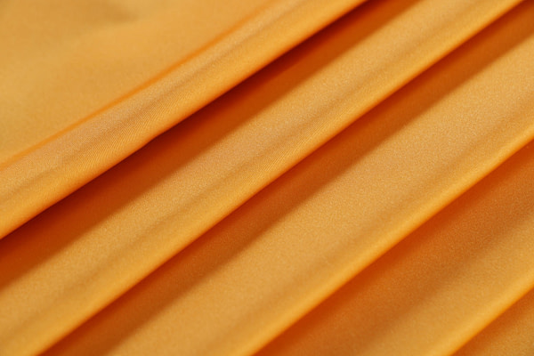 Ochre yellow radzemire fabric in pure silk | new tess