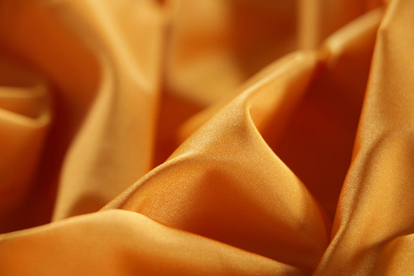 Ochre yellow radzemire fabric in pure silk | new tess