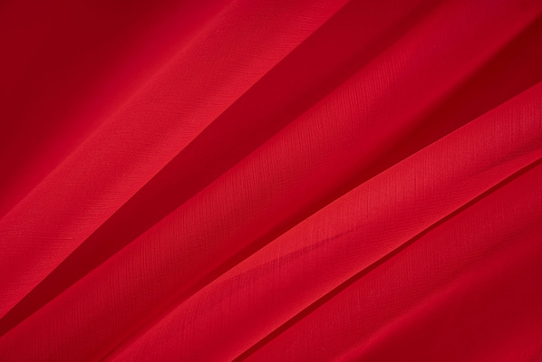 Geranium Red Silk Organza Apparel Fabric