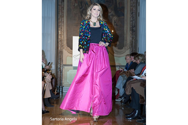 Silk taffeta long skirt by Sartoria Angela