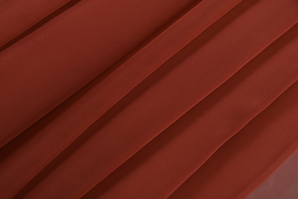 Tissu Couture Chiffon Rouge amarante en Soie