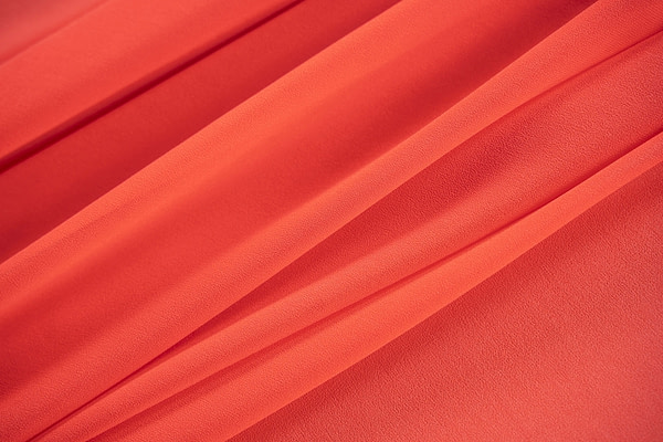 Light red silk crepe de chine fabric | new tess