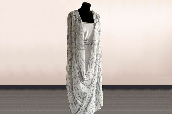Silk jacquard coupé fabric | new tess