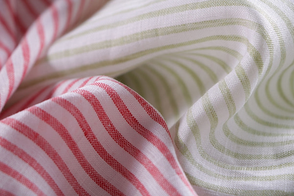 Striped linen chambray fabric | new tess