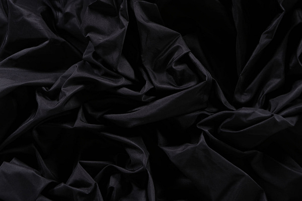 Black taffeta fabric in pure silk | new tess