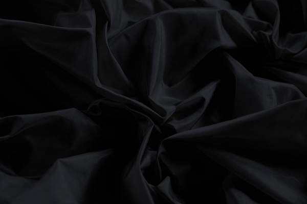 Black Taffeta fabric in pure silk for dressmaking - new tess