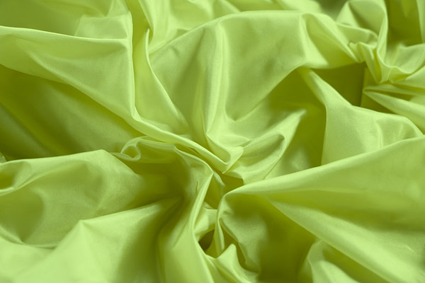 Tissu Couture Taffetas Vert acide en Soie