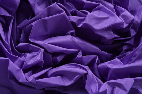 Iris purple taffeta fabric in pure silk | new tess