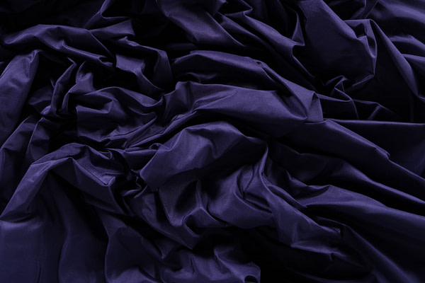 Tissu Couture Taffetas Bleu nuit en Soie