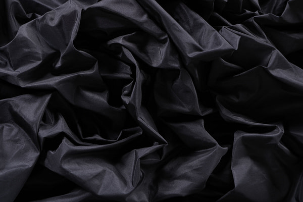 Anthracite gray taffeta fabric in pure silk | new tess