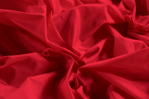 Red silk taffeta fabric for dressmaking - new tess