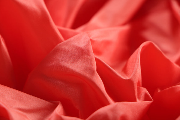 Lobster orange taffeta fabric in pure silk | new tess