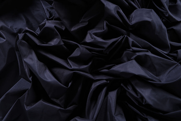 Buy Navy Blue Silk Taffeta Fabric-6552