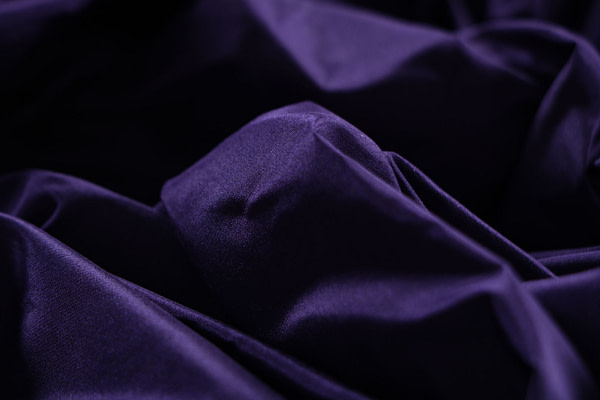 Indigo purple taffeta fabric in pure silk | new tess