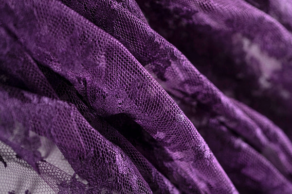 Purple chantilly lace fabric | new tess