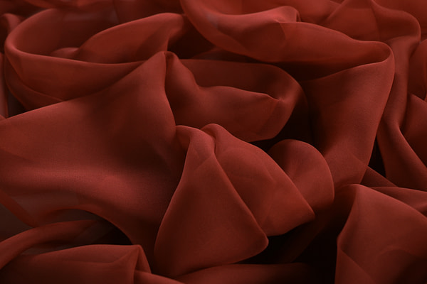 Amaranth Red Silk Chiffon Apparel Fabric