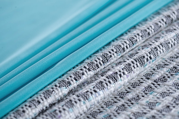 Tissu Couture Crêpe de Chine Bleu vague en Soie