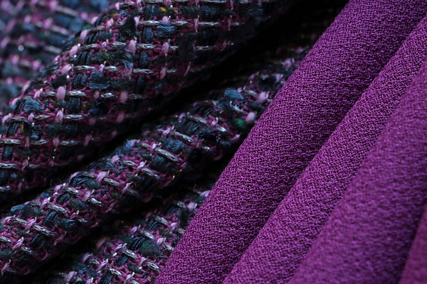 Wool purple fabrics for dressmaking | new tess