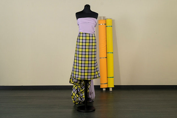 Wool tartan fabric for dressmaking | new tess
