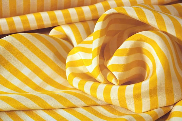 White, Yellow Silk Polka Dot Fabric - Crepe Se Riga Omnibus 101806