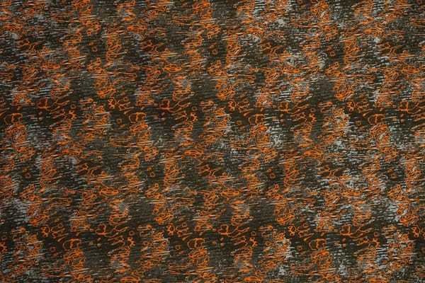 Tissu Macchie Riflesso Decoupè 002-01 Gris, Orange, Vert