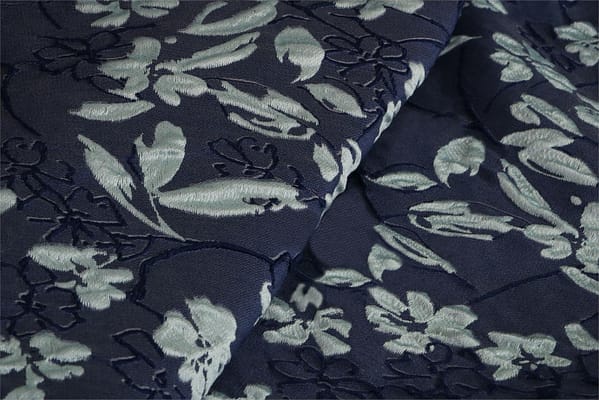 Blue Jacquard Coupe' 000501 Fabric
