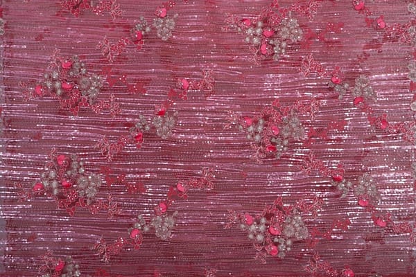 Orange, Red Polyester fabric for dressmaking