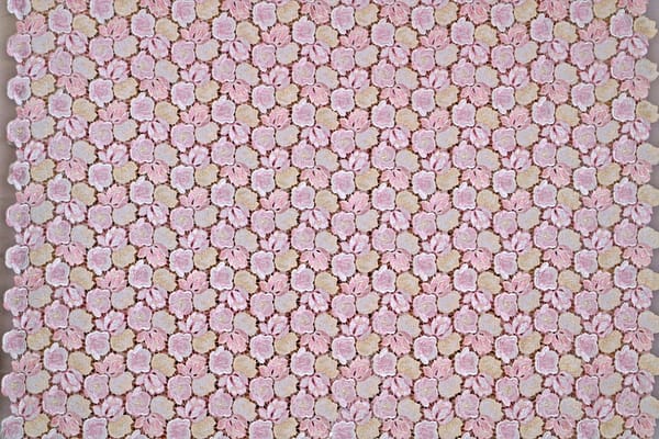 Pink, Yellow Polyester fabric for dressmaking