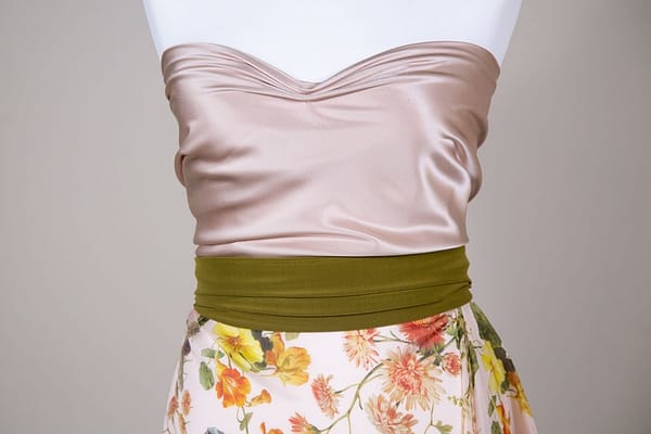 Blush pink silk crepe back satin fabric | new tess