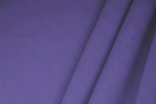 Tissu Mélange de lin Violet iris en Lin, Stretch, Viscose pour vêtements