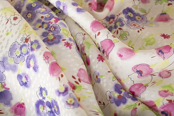 Fuxia, Purple Silk, Viscose fabric for dressmaking