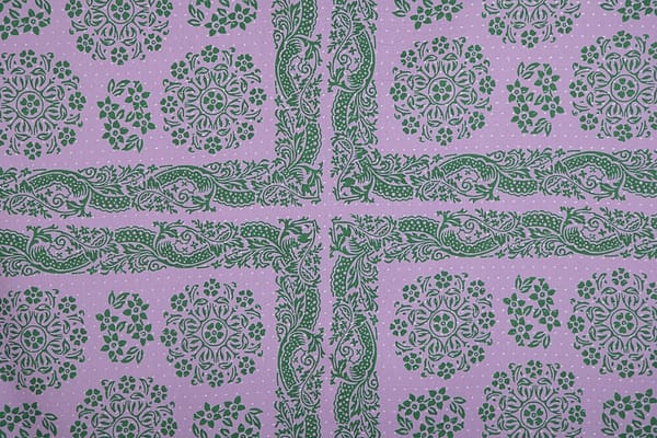 Green, Purple Cotton fabric for dressmaking