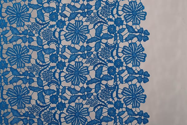 Blue Polyester, Viscose fabric for dressmaking