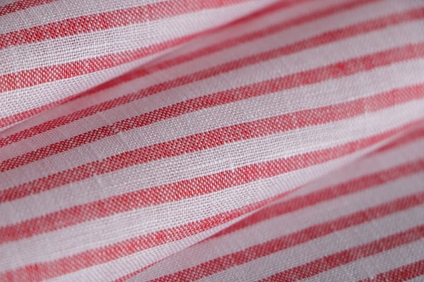 Tissu Blanc, Rouge en Lin pour vêtements