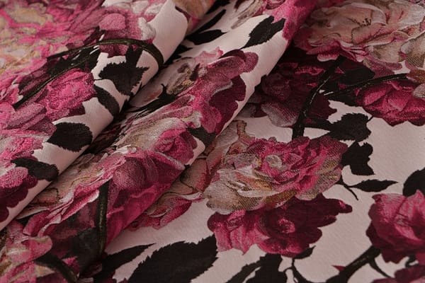 Tissu Rose en Polyester pour vêtements