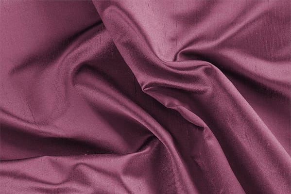 Hydrangea Pink Silk Shantung Satin fabric for dressmaking