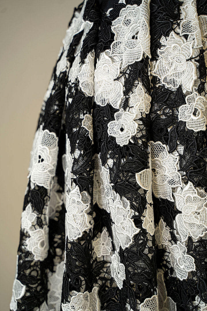 Floral macramé lace for full circle skirt | new tess
