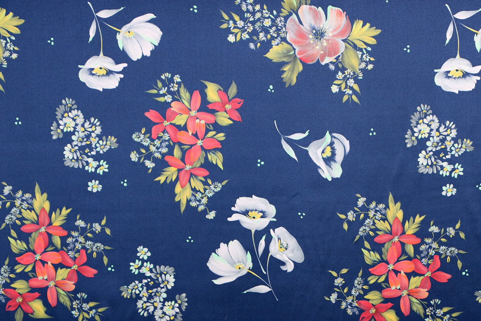 Blue, Red Silk Crêpe Satin fabric for dressmaking