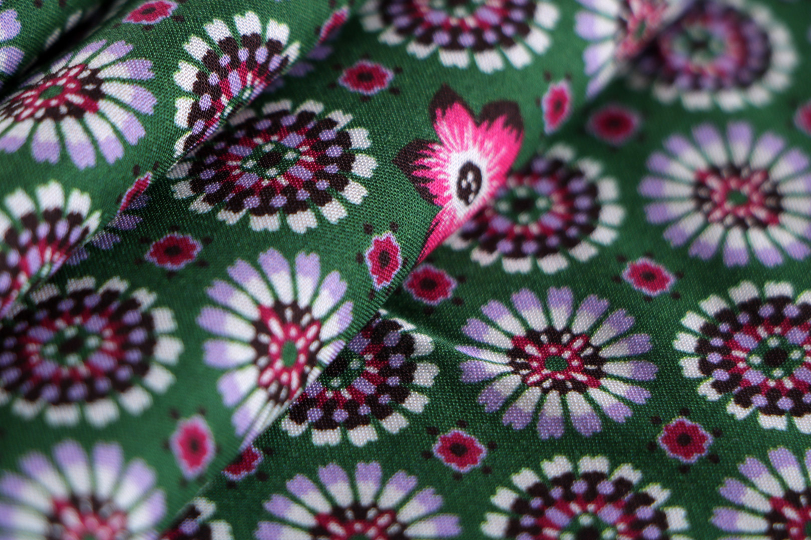 Green Viscose Muslin fabric for dressmaking